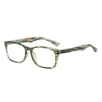 Oval Rivet Rectangle Blue Light Blocking Glasses in Tiger Woodgrain Tortoiseshell