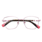 Dipped Tip Metal Butterfly Blue Light Blocking Glasses in Rose Gold with Pink Dipped Tips