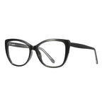 Classic Butterfly Cat Eye Blue Light Blocking Glasses in Glossy Black