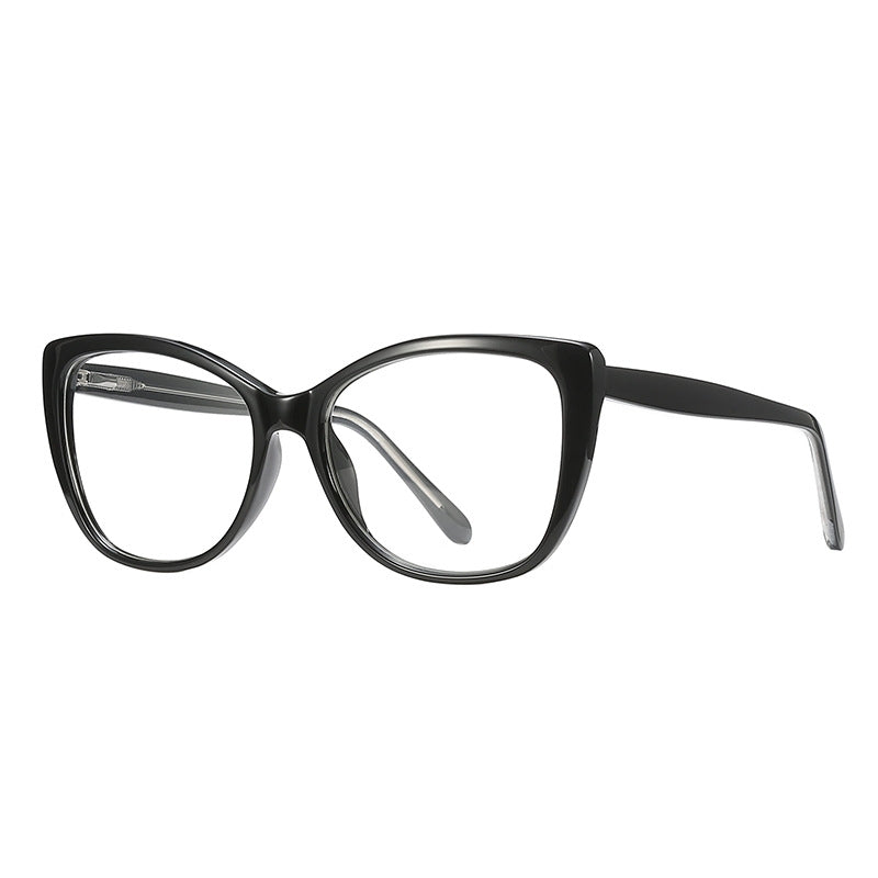 Classic Butterfly Cat Eye Blue Light Blocking Glasses in Glossy Black