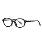 Contrast Temple Round Blue Light Blocking Glasses in Tortoiseshell & Red