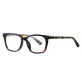 Dipped Corner Square Blue Light Blocking Glasses in Amber Tortoiseshell