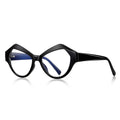 Diamond Cat Eye Blue Light Blocking Glasses in Berry Magenta to Ice Blue Gradient