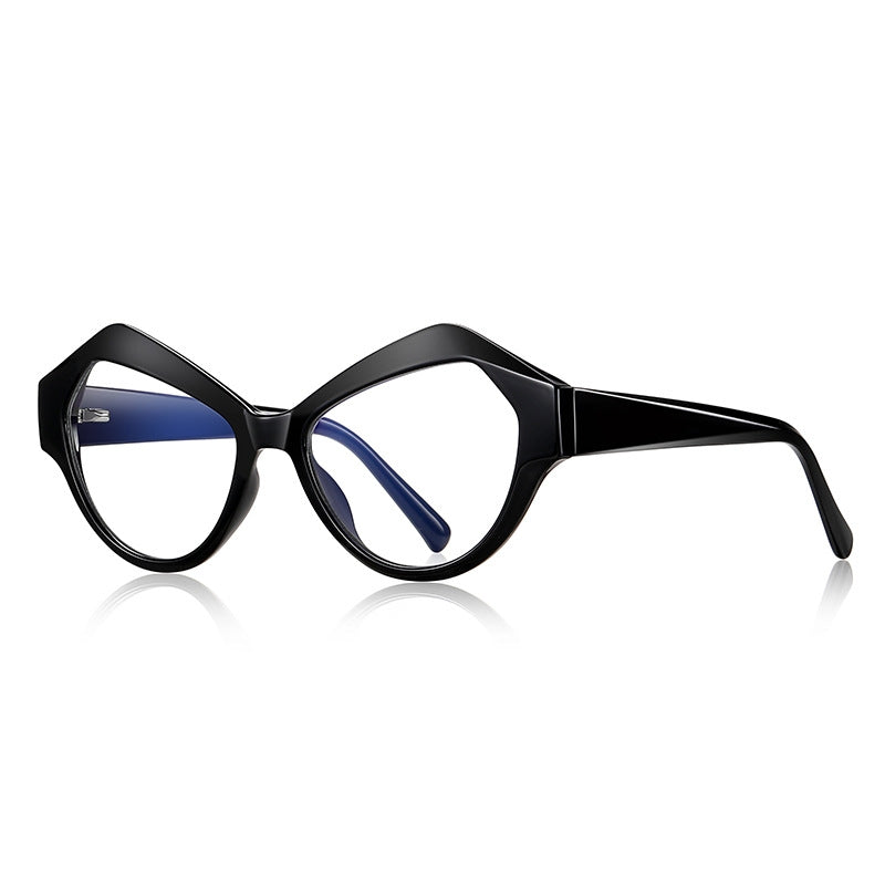 Diamond Cat Eye Blue Light Blocking Glasses in Berry Magenta to Ice Blue Gradient