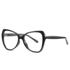 Glitter Temple Butterfly Blue Light Blocking Glasses in Champagne Nude