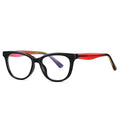 Two-Tone Layered Cat Eye Blue Light Blocking Glasses in Tortoiseshell & Turquoise