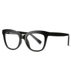 Glitter Cat Eye Blue Light Blocking Glasses in Glossy Black