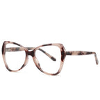 Glitter Temple Butterfly Blue Light Blocking Glasses in Glossy Solid Black