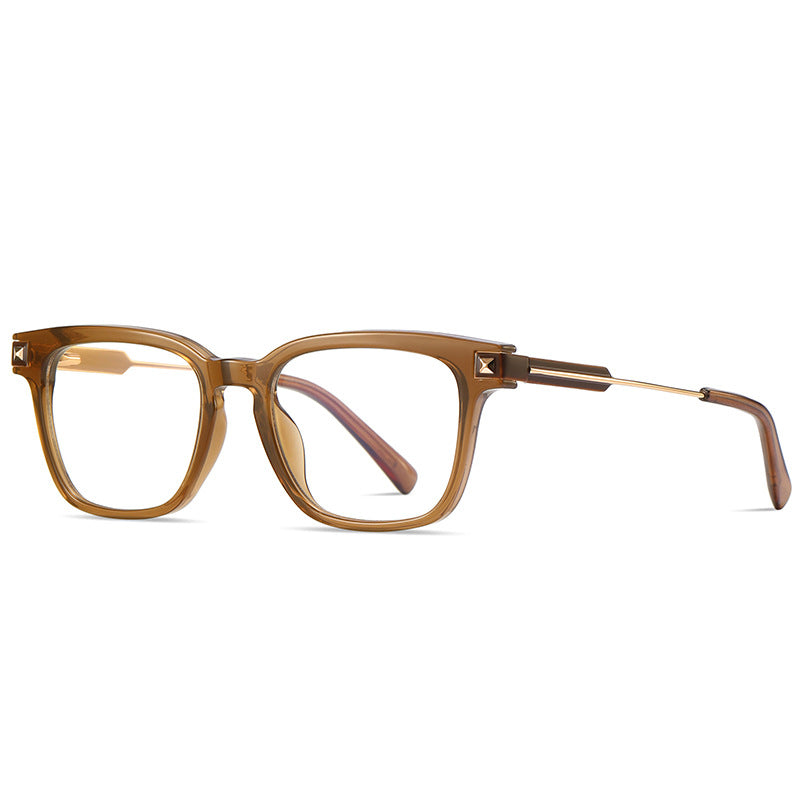 Classic Square Rivet Blue Light Blocking Eyeglasses