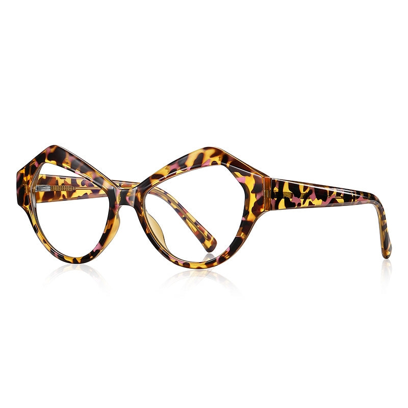 Diamond Cat Eye Blue Light Blocking Glasses in Emerald Teal to Rose Pink Gradient