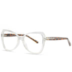 Glitter Temple Butterfly Blue Light Blocking Glasses in Crimson Red Gradient