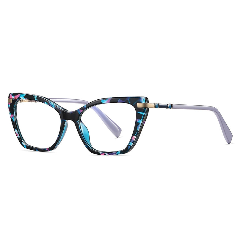 Graphic Cat Eye Blue Light Blocking Glasses