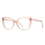 Classic Butterfly Cat Eye Blue Light Blocking Glasses in Champagne Nude