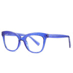 Glitter Cat Eye Blue Light Blocking Glasses in Sparkling Royal Blue