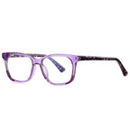 Dipped Corner Square Blue Light Blocking Glasses in Smoke Grey