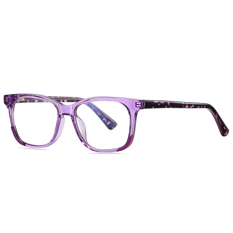 Dipped Corner Square Blue Light Blocking Glasses in Smoke Grey