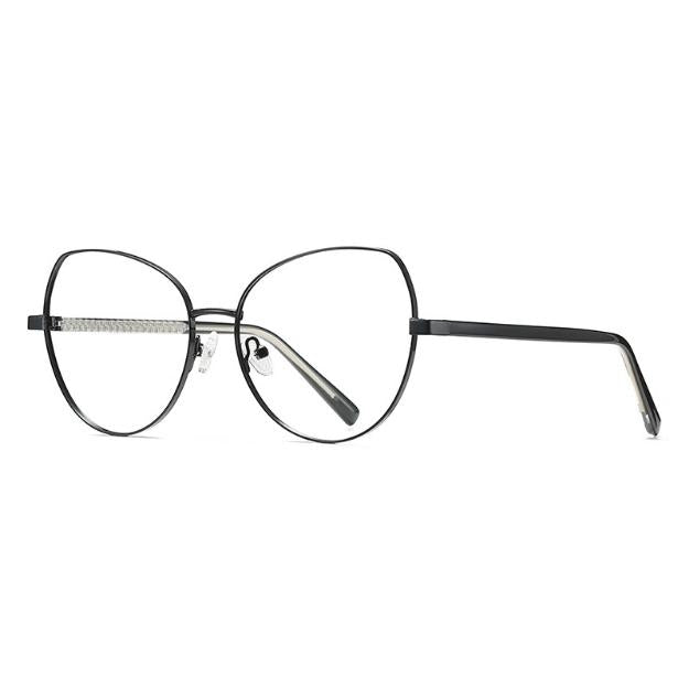 Oversized Metal Butterfly Blue Light Blocking Glasses