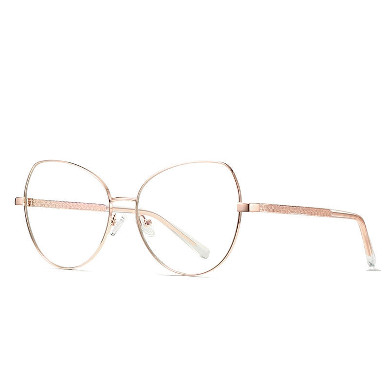 Oversized Metal Butterfly Blue Light Blocking Glasses