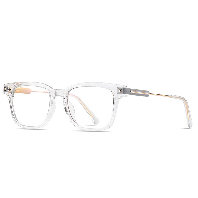 Classic Square Rivet Blue Light Blocking Eyeglasses