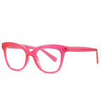 Glitter Cat Eye Blue Light Blocking Glasses in Sparkling Hot Pink