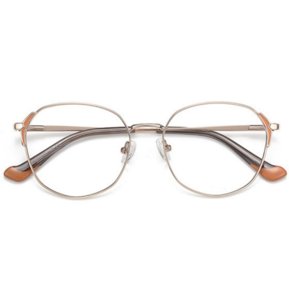 Dipped Tip Metal Round Blue Light Blocking Glasses