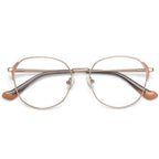 Dipped Tip Metal Round Blue Light Blocking Glasses