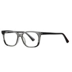 Dipped Corner Square Blue Light Blocking Glasses in Lavender with Purple Accent
