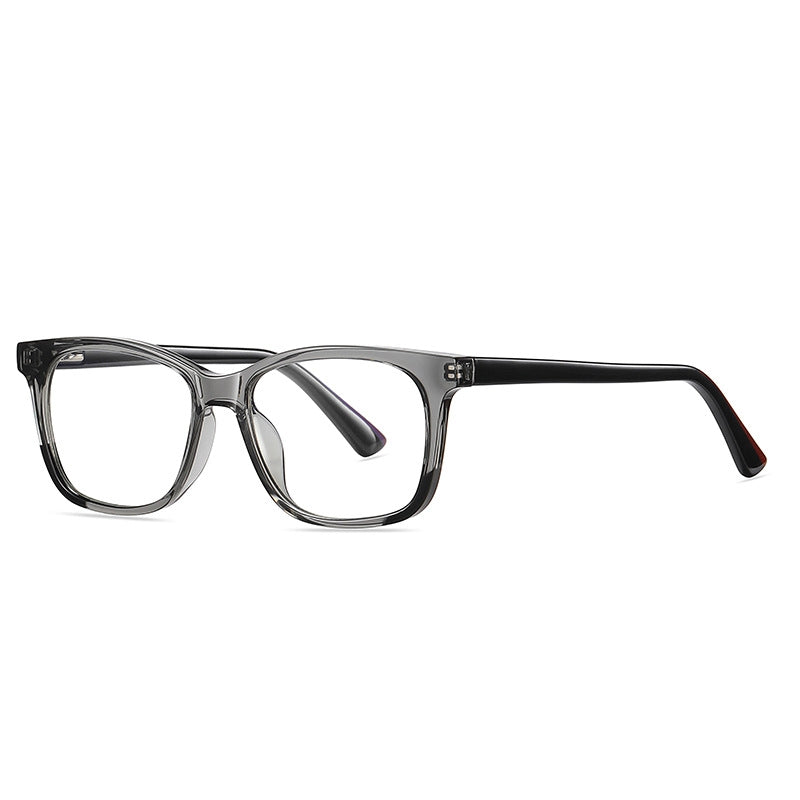 Dipped Corner Square Blue Light Blocking Glasses in Lavender with Purple Accent