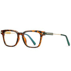 Classic Square Rivet Blue Light Blocking Eyeglasses