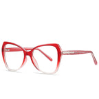 Glitter Temple Butterfly Blue Light Blocking Glasses in Crystal Clear