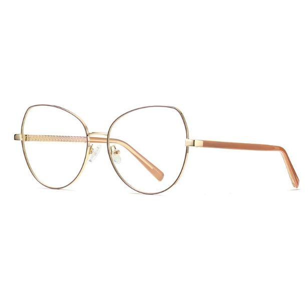 Oversized Metal Butterfly Blue Light Blocking Glasses