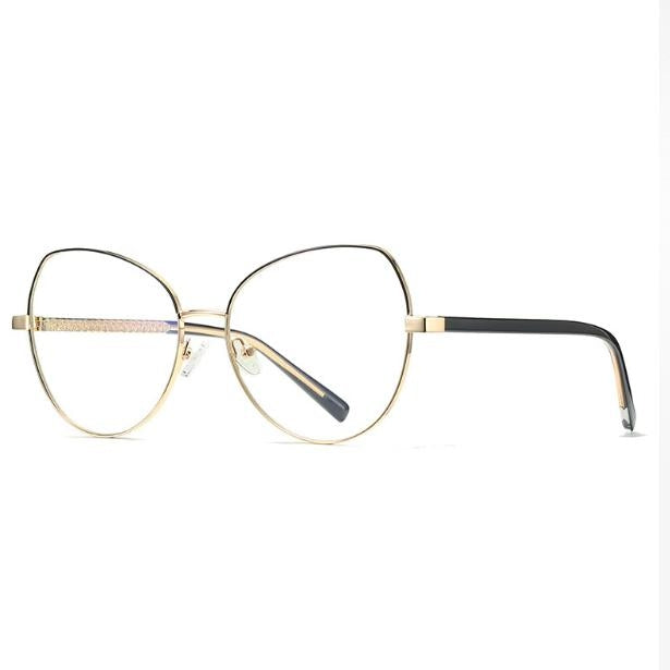 Oversized Metal Butterfly Blue Light Blocking Glasses