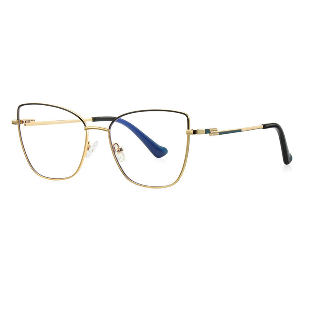 Banded Hinge Metal Butterfly Spring Hinge Blue Light Blocking Glasses