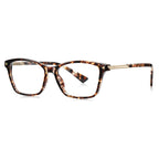 LENSVA Triangle Accent Rectangle Blue Light Blocking Glasses in Glossy Black
