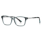 LENSVA Triangle Accent Rectangle Blue Light Blocking Glasses in Warm Amber Tea
