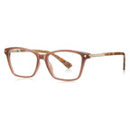 LENSVA Triangle Accent Rectangle Blue Light Blocking Glasses in Classic Tortoiseshell