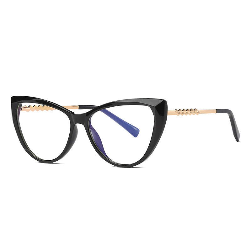 Studded Brow Cat Eye Blue Light Blocking Glasses