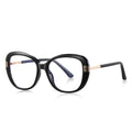 Triple Bar Butterfly Blue Light Blocking Glasses in Glossy Solid Black