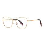 Braided Temple Metal Square Blue Light Blocking Glasses in Matte Black with Mint Tips