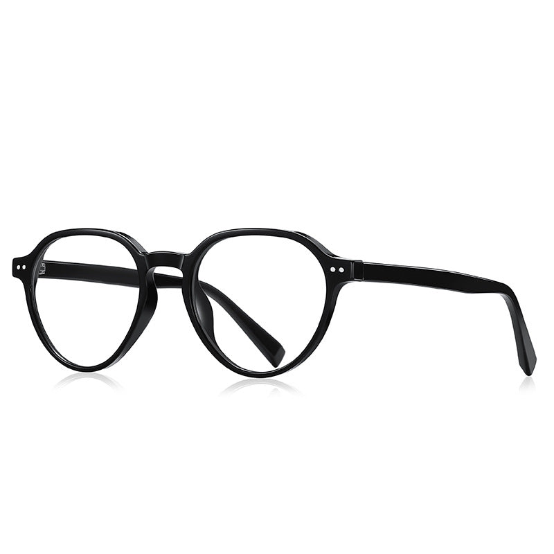 Crown Panto Blue Light Blocking Glasses in Glossy Black