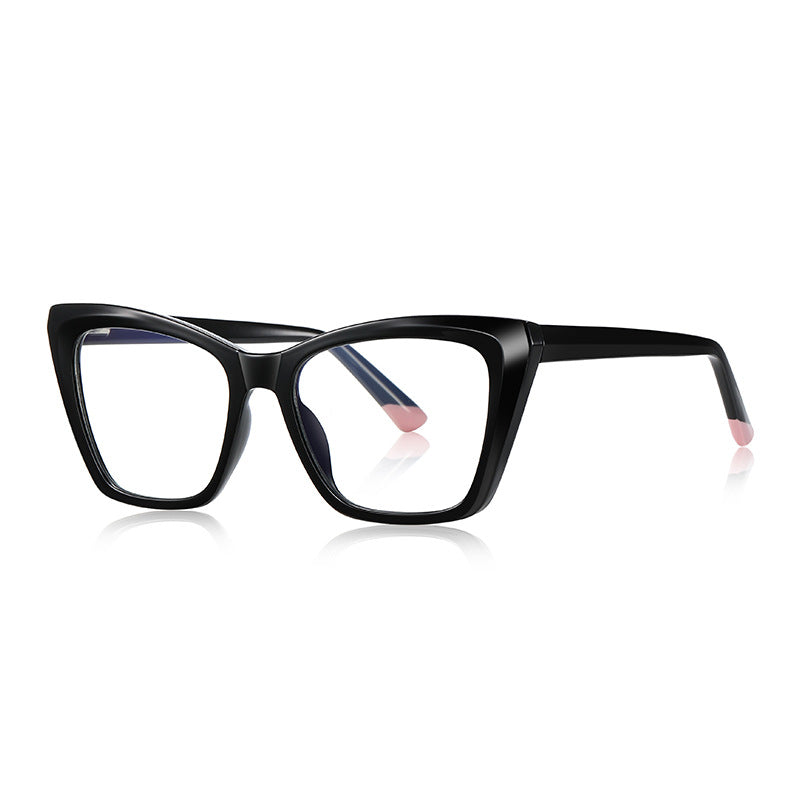 Dipped Tip Butterfly Blue Light Blocking Glasses in Black & Pink