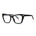 Dipped Tip Butterfly Blue Light Blocking Glasses in Black & Pink