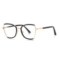 Acetate Liner Butterfly Blue Light Blocking Glasses in Gold with Black Liner