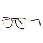 Acetate Liner Butterfly Blue Light Blocking Glasses in Gold with Black Liner