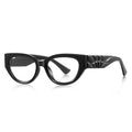 Fan Temple Cat Eye Blue Light Blocking Glasses in Amber Leopard Tortoiseshell