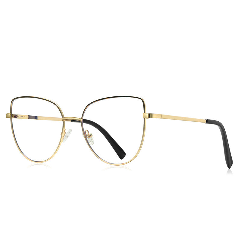 Enamel Edge Butterfly Blue Light Blocking Glasses in Gold & Black Enamel