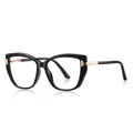 T-Bar Butterfly Blue Light Blocking Glasses in Glossy Solid Black