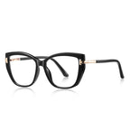 T-Bar Butterfly Blue Light Blocking Glasses in Glossy Solid Black