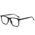 Classic Keyhole Square Blue Light Blocking Glasses in Glossy Black