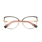 Bicolor Brow Butterfly Blue Light Blocking Glasses in Crimson Red & Blush Pink